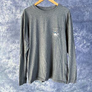 Vineyard Vines Gray Long Sleeve Holiday T-shirt